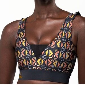 PRU Apparel African Print Sports Wear Sports Bra Or Bikini Top Size XXLarge